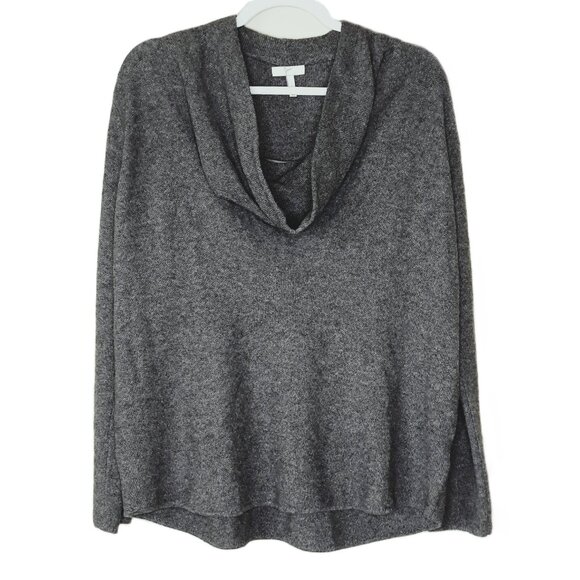 Joie Charcoal Gray Wool Cashmere Cowlneck Sweater S Minimalist Neutral Office - Picture 1 of 5